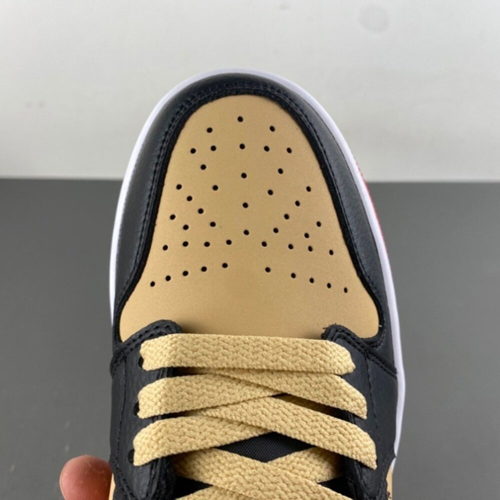 Air Jordan 1 Low Sneakers In Black And Khaki. - Picture 8 of 10